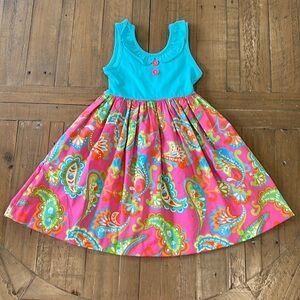 Eleanor rose bright paisley dress